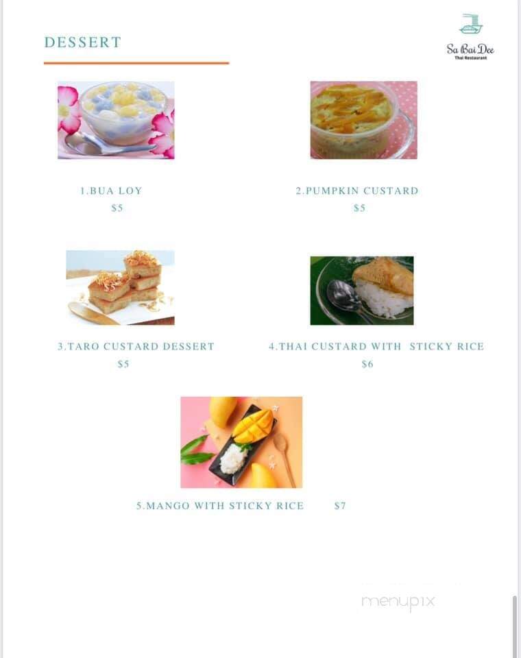 Sabaidee - Clarksburg, WV menu_pic
