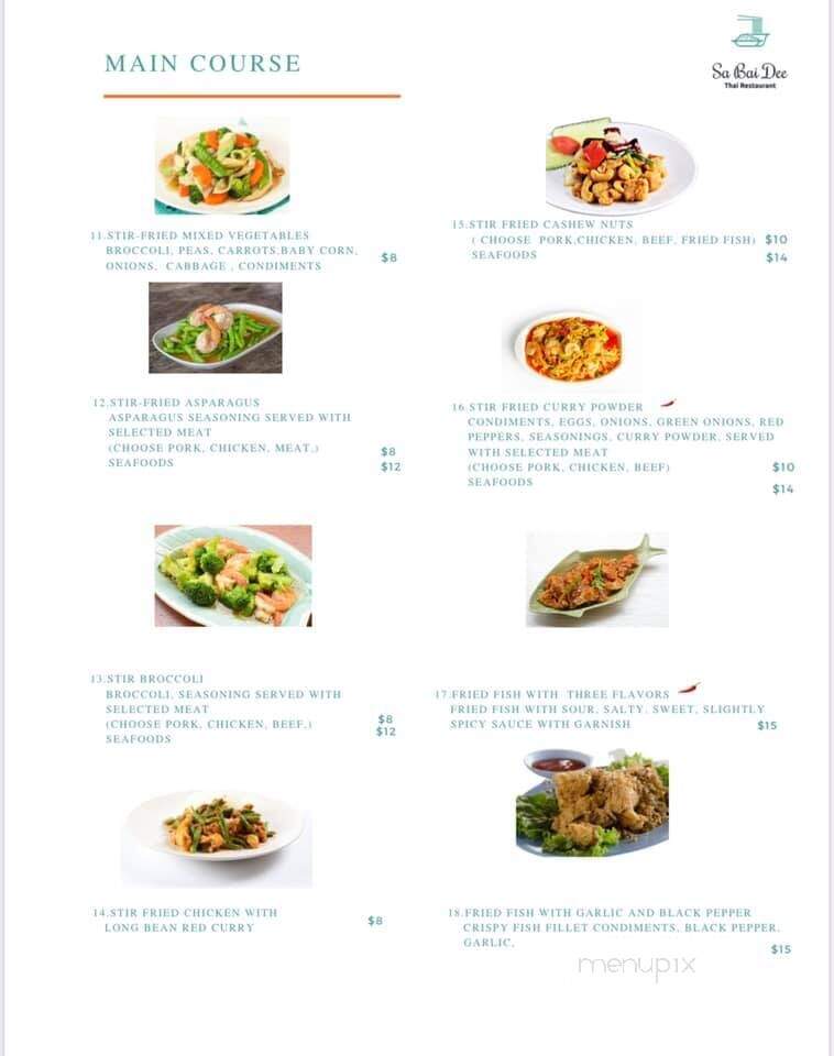 Sabaidee - Clarksburg, WV menu_pic