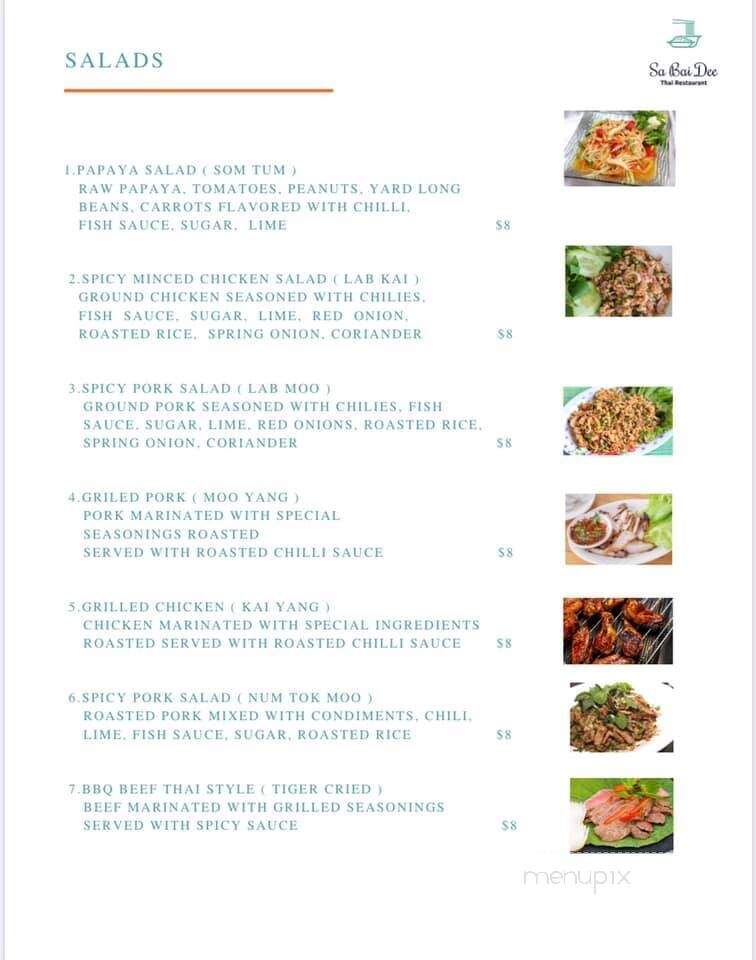 Sabaidee - Clarksburg, WV menu_pic