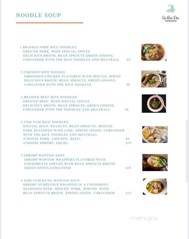 Sabaidee - Clarksburg, WV menu_pic