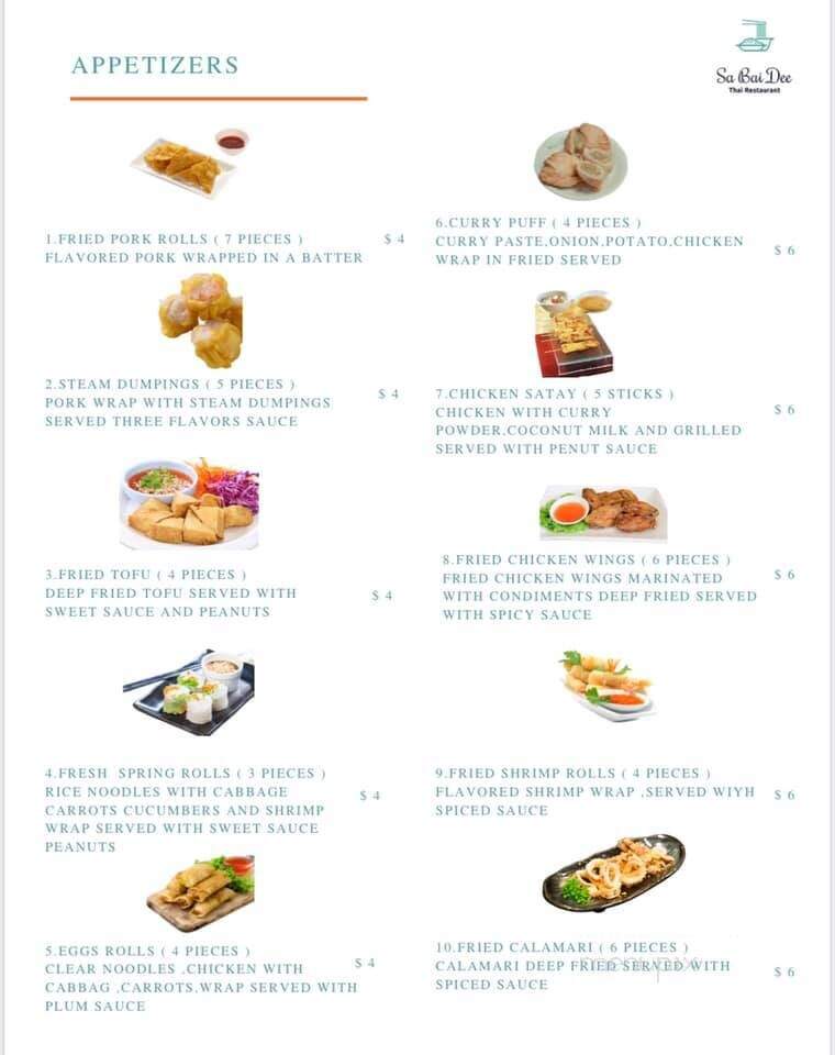 Sabaidee - Clarksburg, WV menu_pic