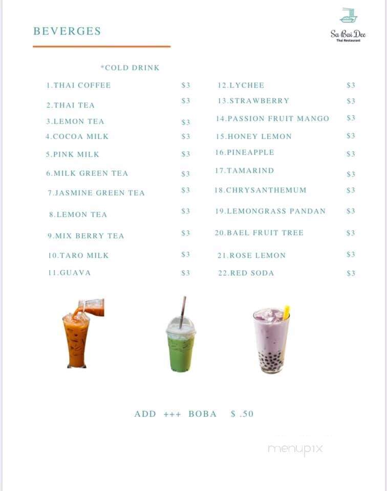 Sabaidee - Clarksburg, WV menu_pic