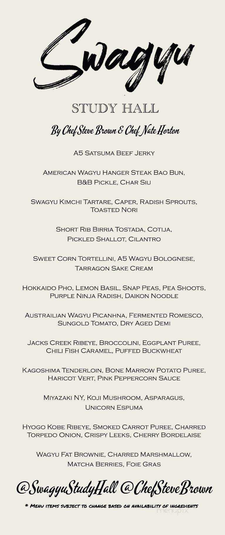 Swagyu - Pacific Beach, CA menu_pic
