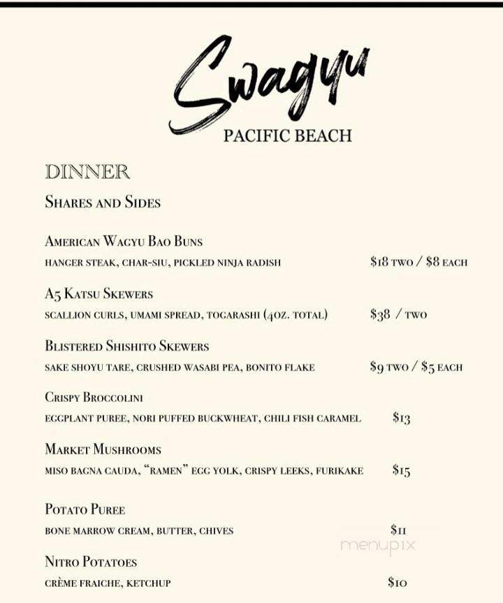 Swagyu - Pacific Beach, CA menu_pic