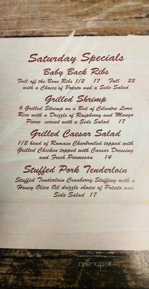 Lake Avenue - Crandon, WI menu_pic