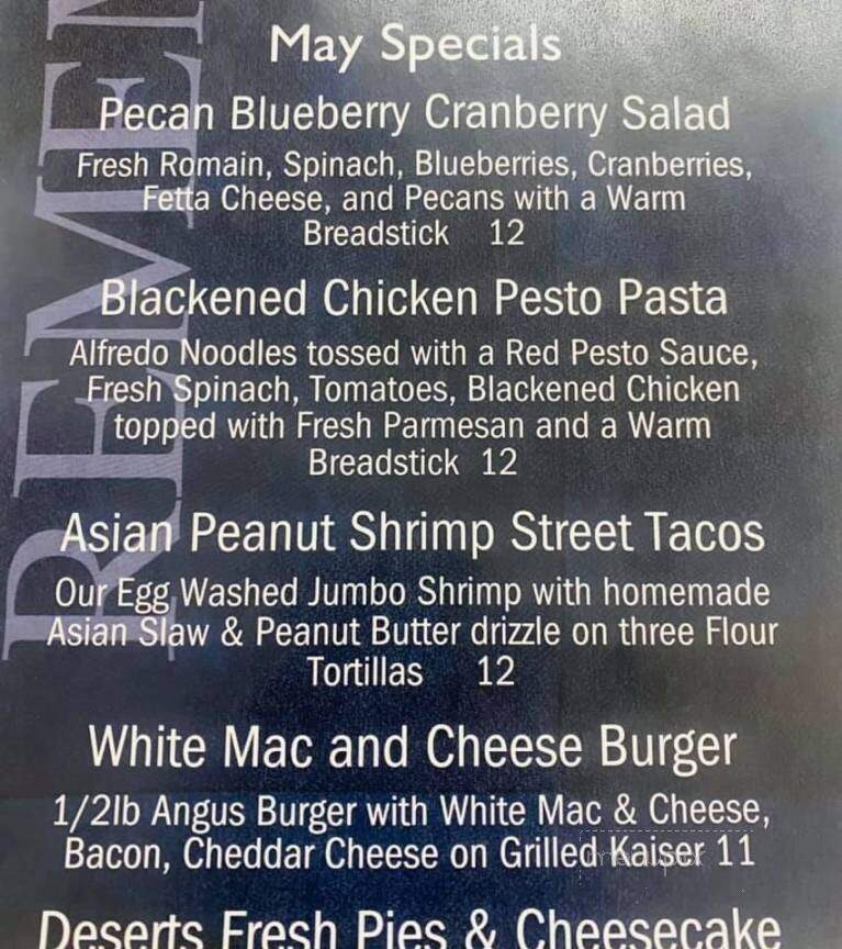 Lake Avenue - Crandon, WI menu_pic
