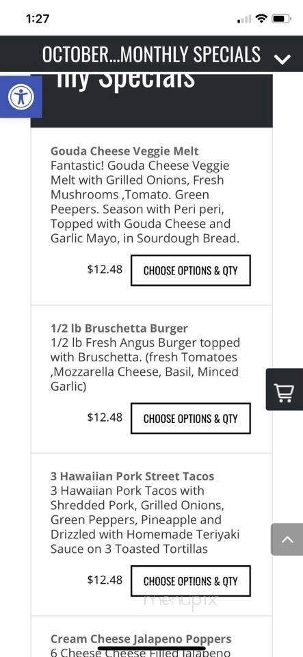 Lake Avenue - Crandon, WI menu_pic