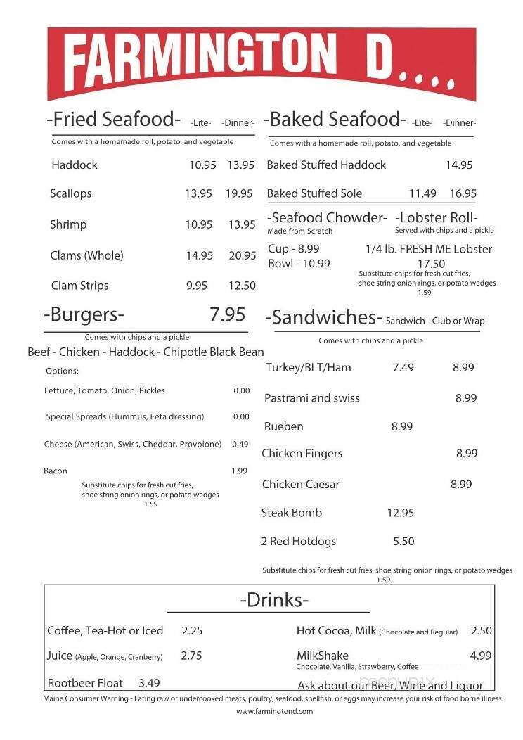Farmington D - Farmington, ME menu_pic