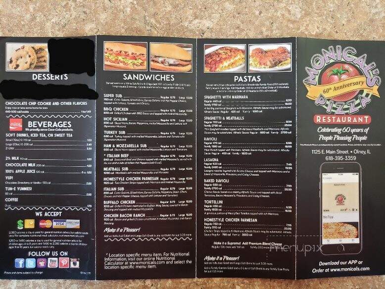 Monical's Pizza - Olney, IL menu_pic