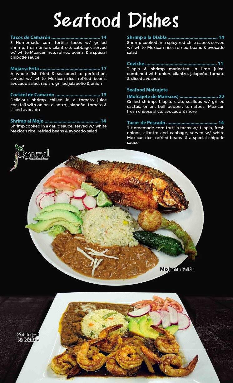 Quetzal Authentic Mexican Cuisine - Hot Springs, AR menu_pic