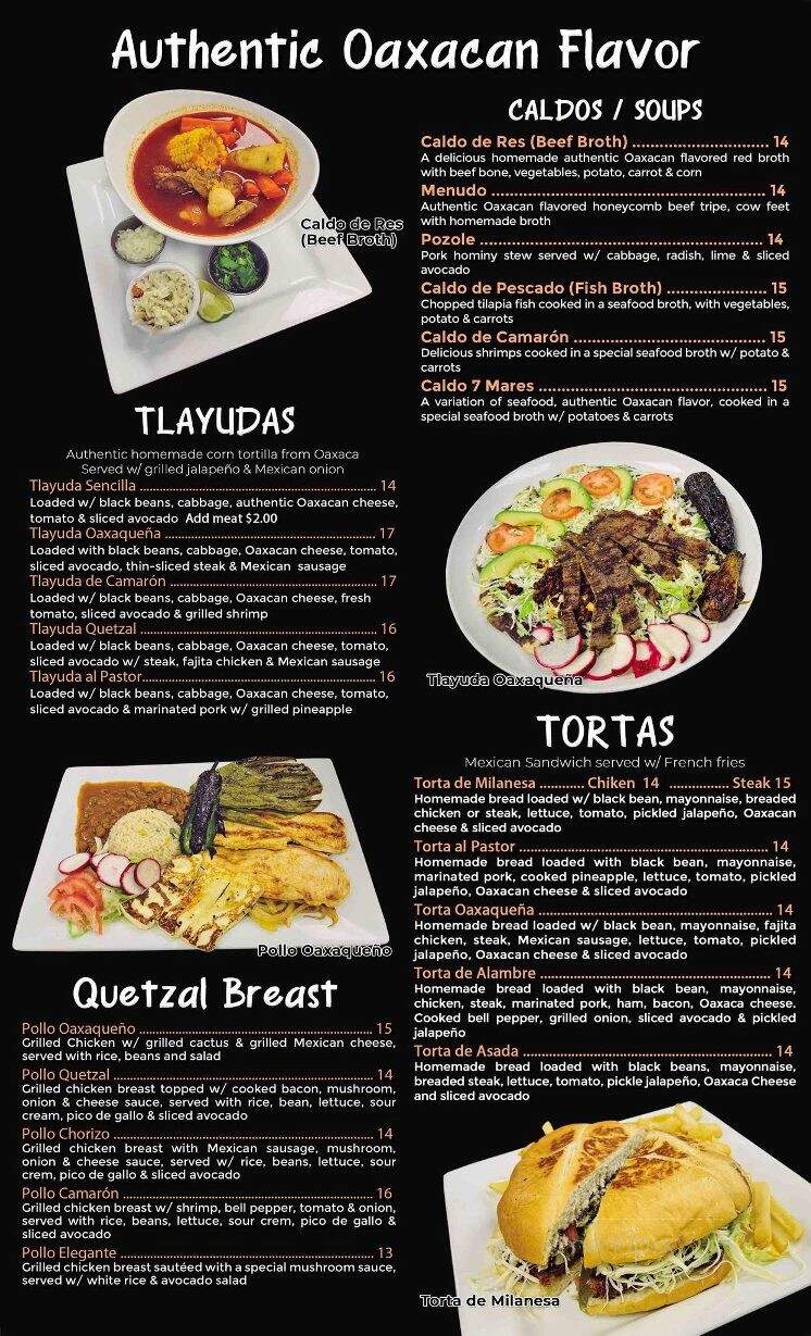 Quetzal Authentic Mexican Cuisine - Hot Springs, AR menu_pic