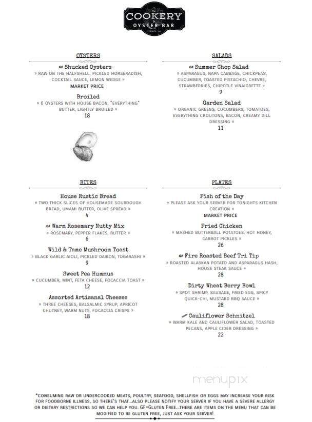 The Cookery - Seward, AK menu_pic