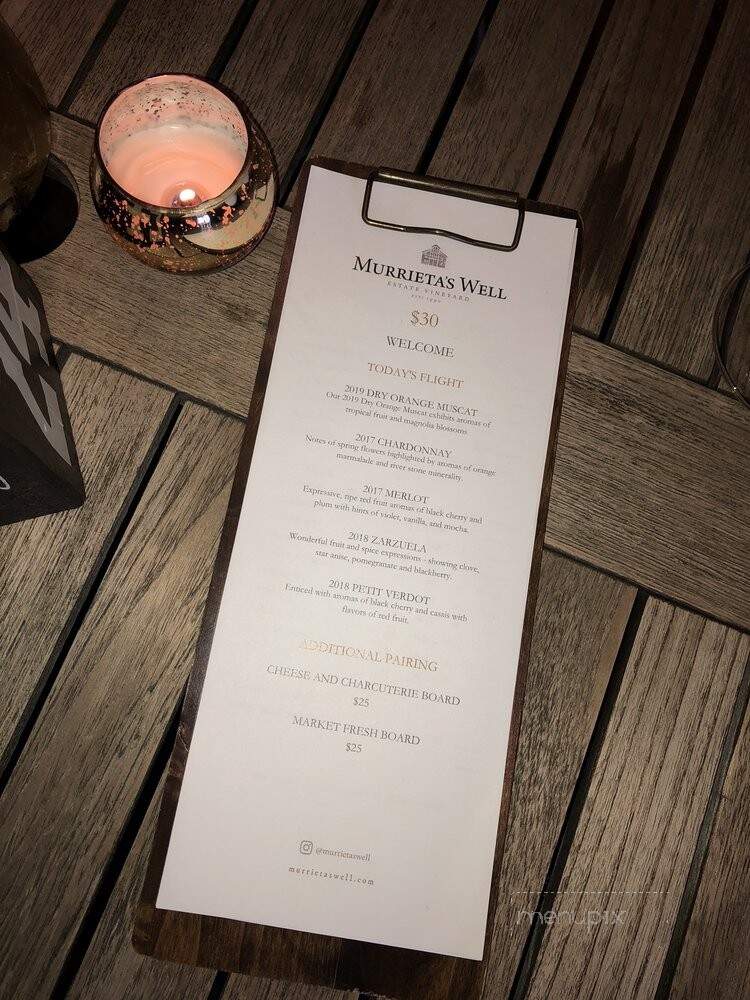 Murrieta's Well - Livermore, CA menu_pic