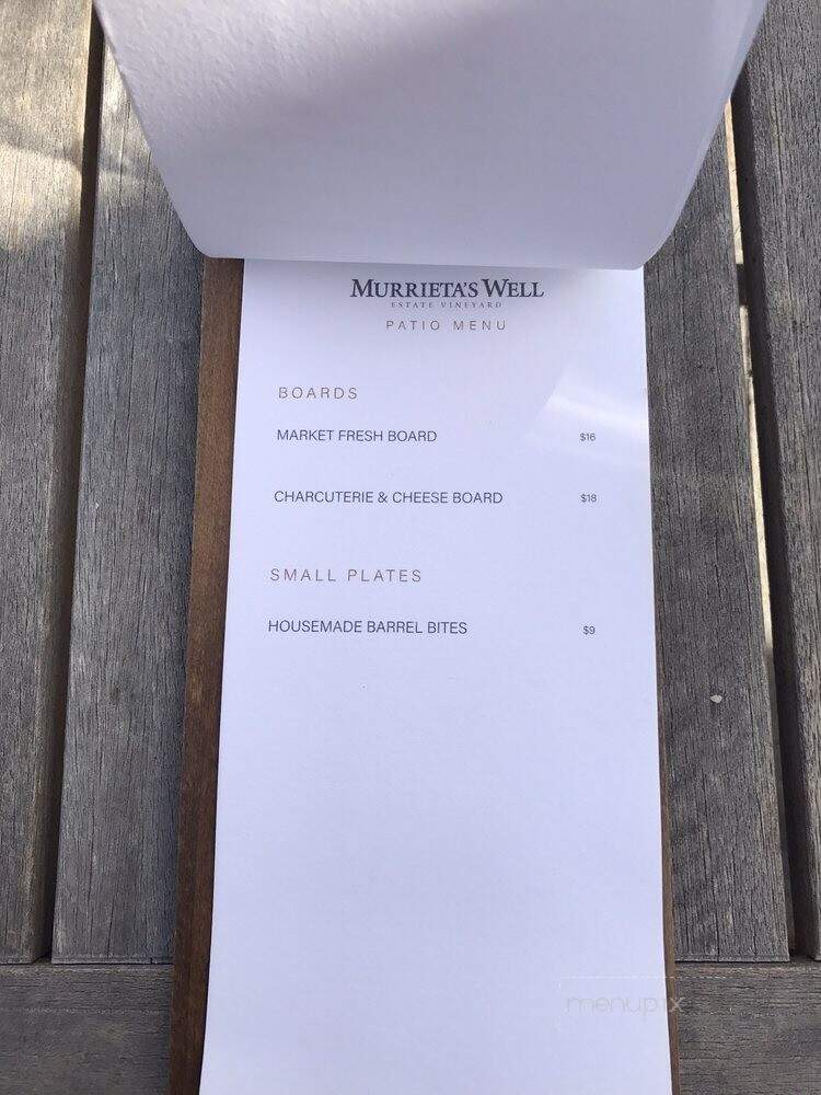 Murrieta's Well - Livermore, CA menu_pic