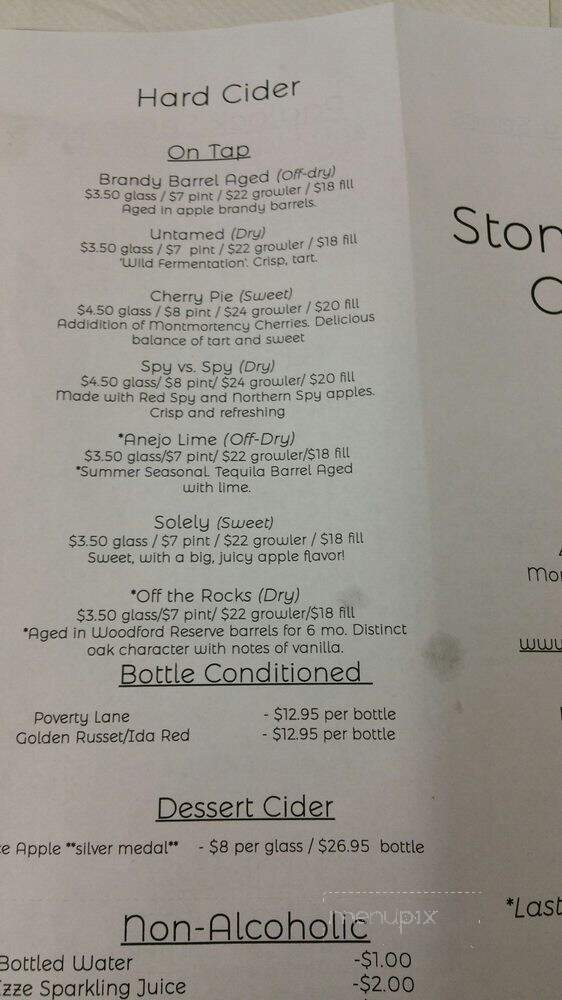 Stone & Key Cellars - Montgomeryville, PA menu_pic