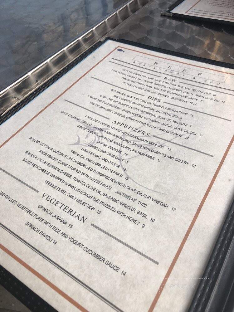 Reef Restaurant - Forest Hills, NY menu_pic