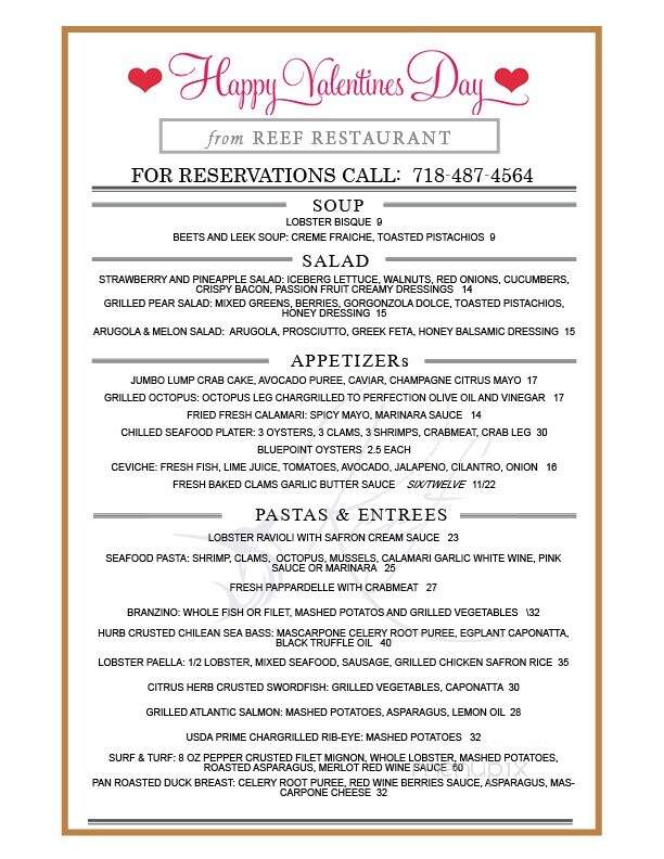 Reef Restaurant - Forest Hills, NY menu_pic
