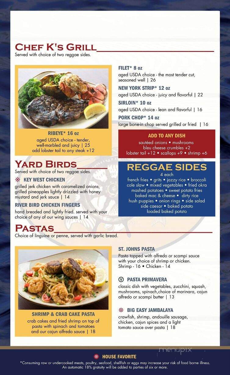 St Johns River Steak & Seafood - Sanford, FL menu_pic