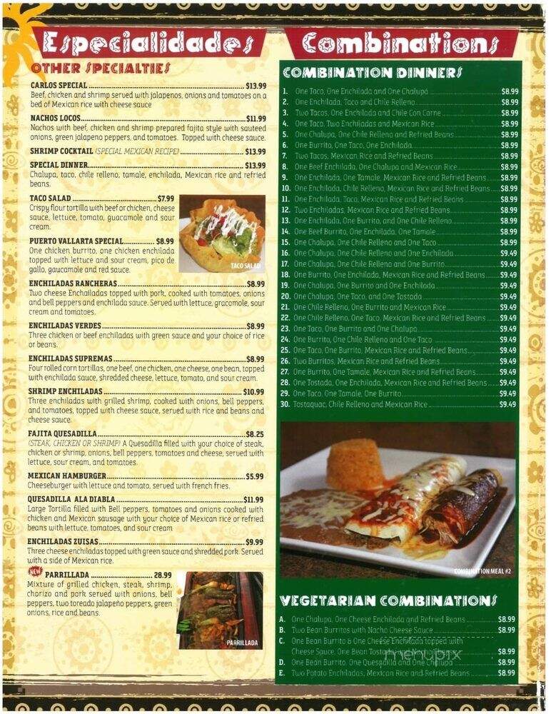 Puerto Vallarta - Scottsburg, IN menu_pic