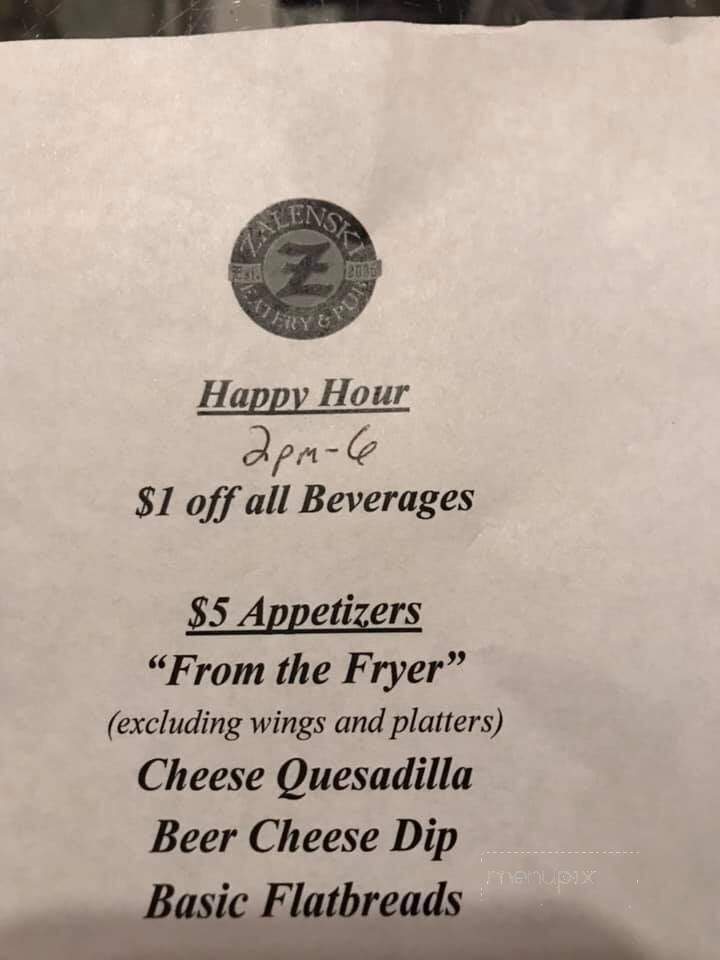 Zalenski Family Eatery & Pub - Wintersville, OH menu_pic