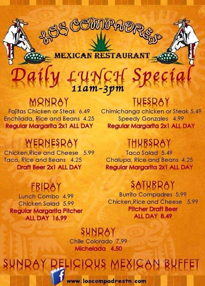 Los Compadres - Lebanon, TN menu_pic