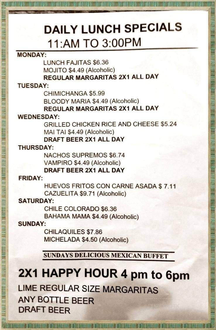 Los Compadres - Lebanon, TN menu_pic