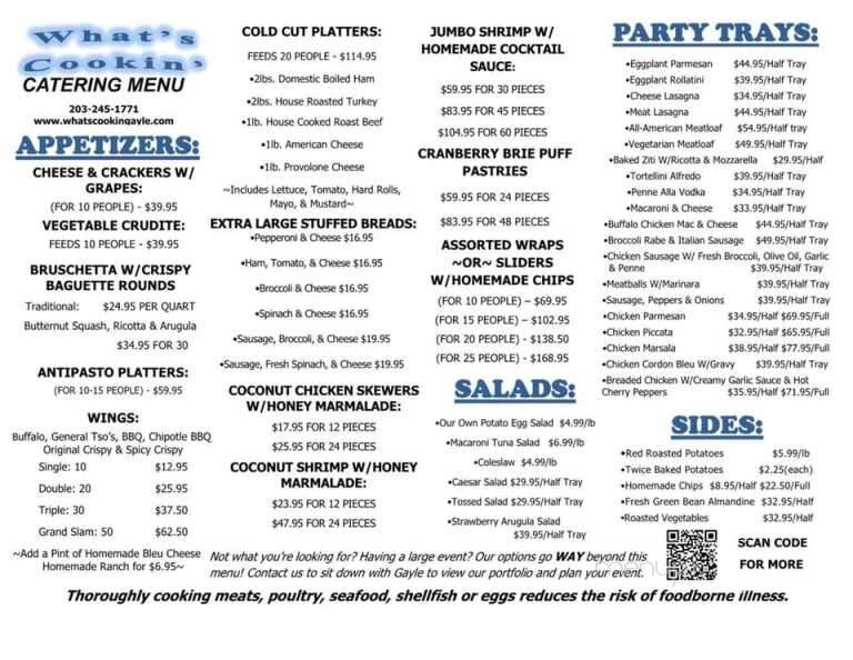 What's Cooking Gayle - Madison, CT menu_pic