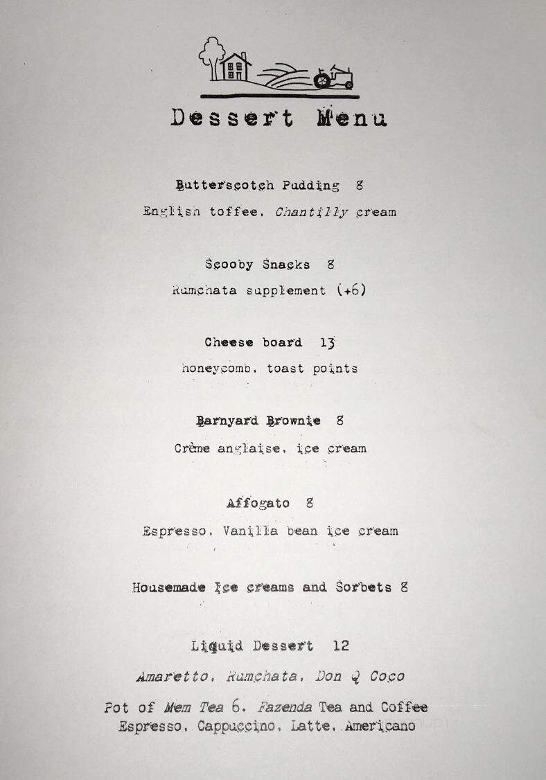 The Farmhouse - Needham, MA menu_pic