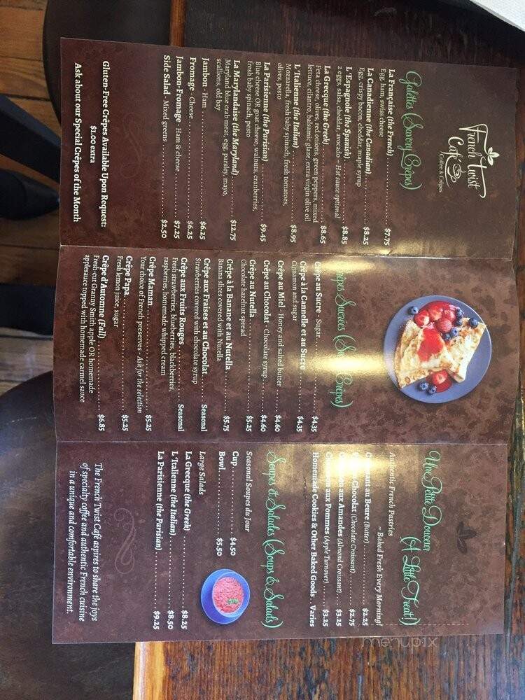 French Twist Cafe - Sykesville, MD menu_pic