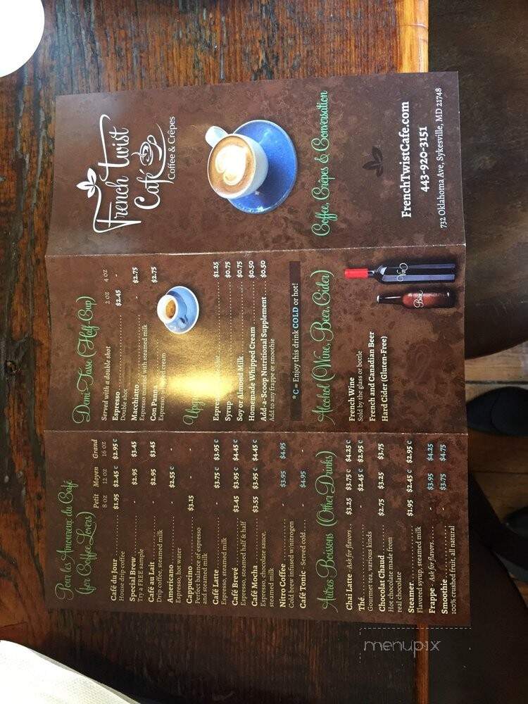 French Twist Cafe - Sykesville, MD menu_pic