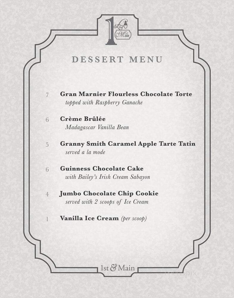 1st & Main - Dubuque, IA menu_pic
