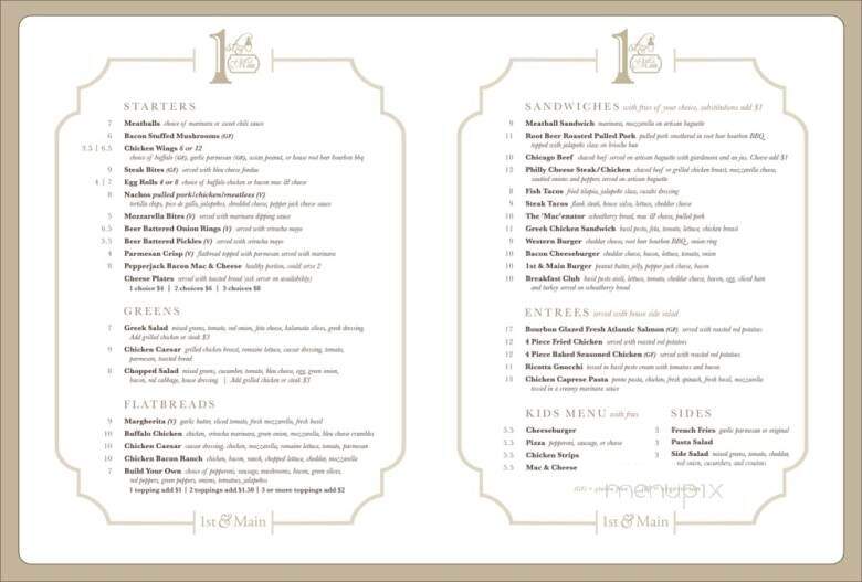 1st & Main - Dubuque, IA menu_pic