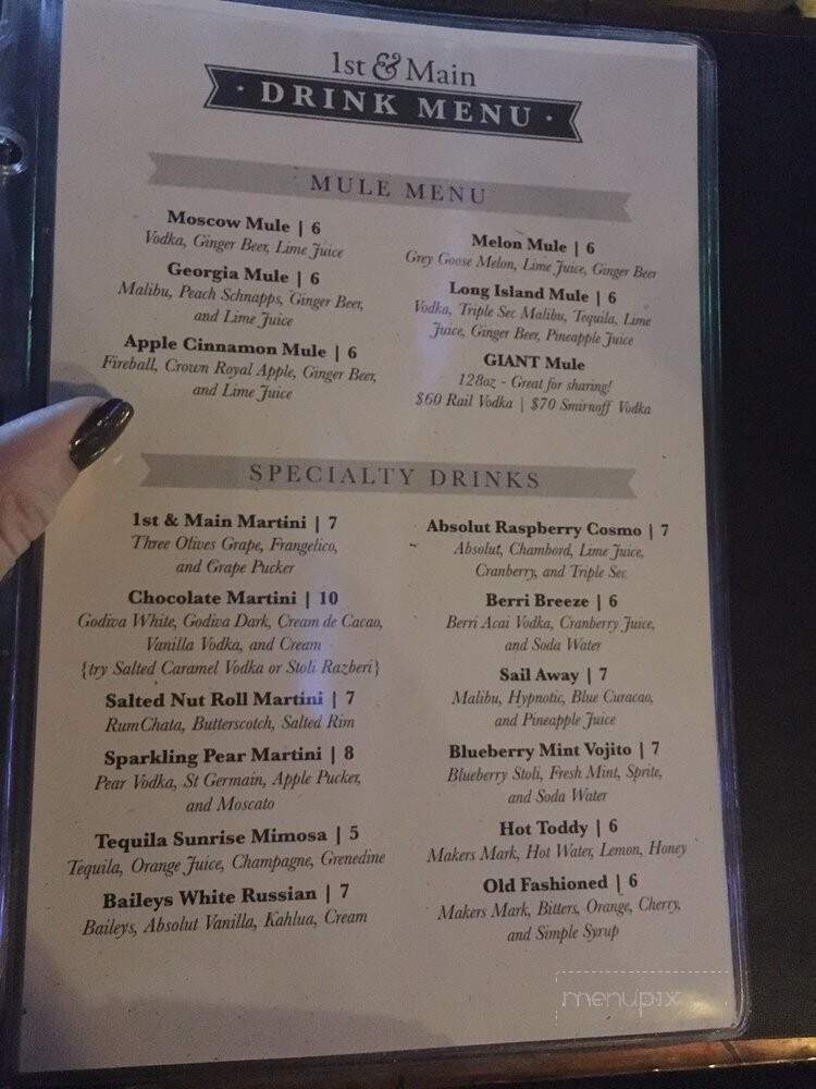 1st & Main - Dubuque, IA menu_pic