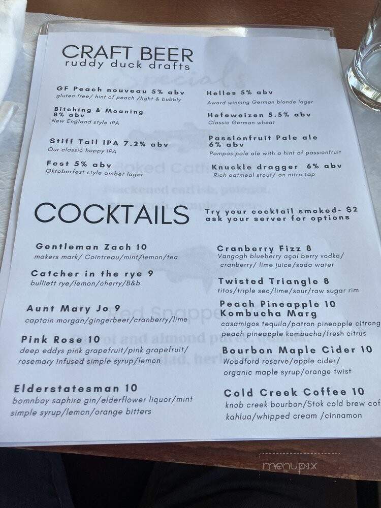 Ruddy Duck Grill - Piney Point, MD menu_pic