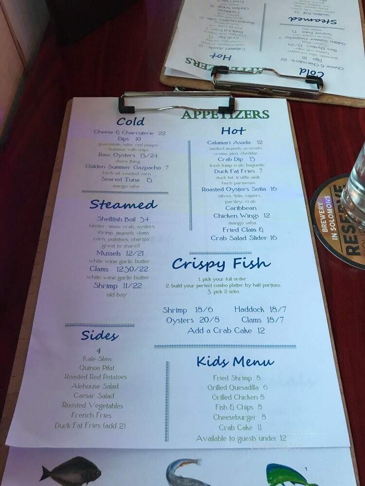 Ruddy Duck Grill - Piney Point, MD menu_pic