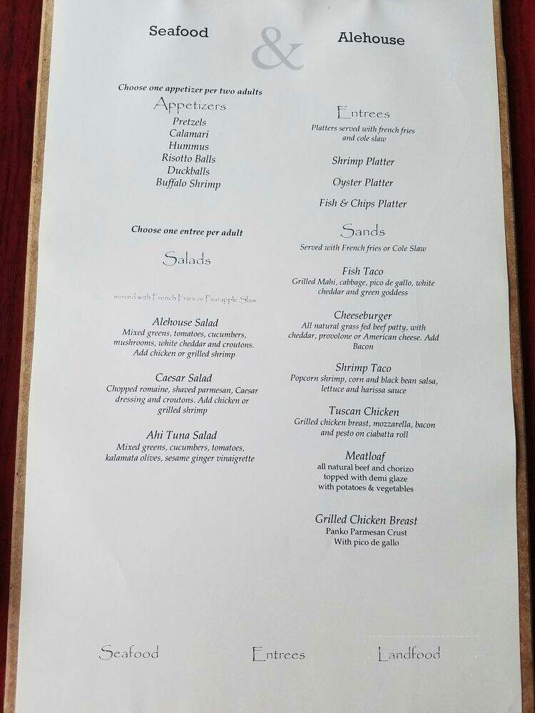 Ruddy Duck Grill - Piney Point, MD menu_pic