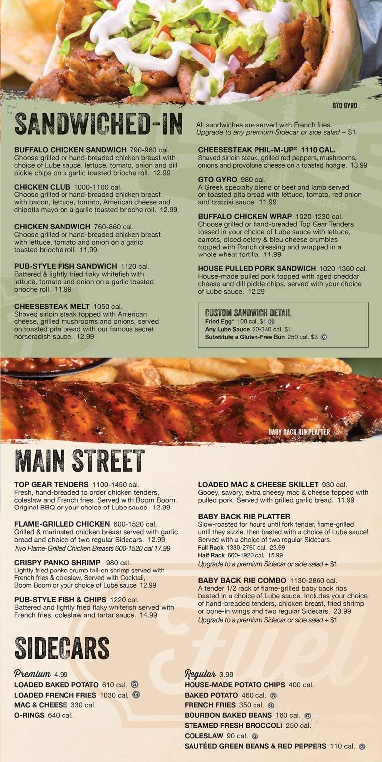 Quaker Steak & Lube - York, PA menu_pic