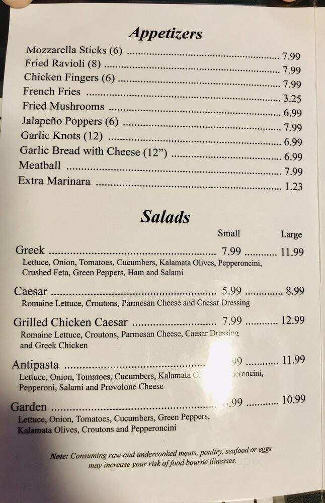 Corleone's Famous New York Pizza and Gyros - Daytona Beach, FL menu_pic