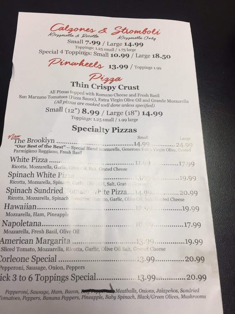 Corleone's Famous New York Pizza and Gyros - Daytona Beach, FL menu_pic