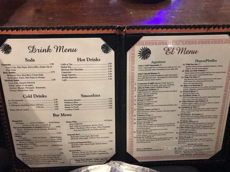 Gaby's Cafe - Ellenville, NY menu_pic