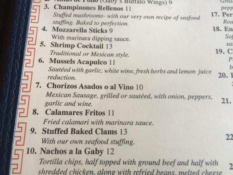 Gaby's Cafe - Ellenville, NY menu_pic