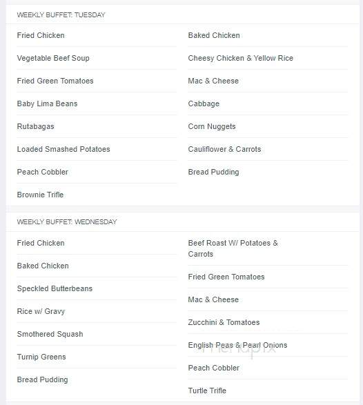 Heritage House - Moss Point, MS menu_pic