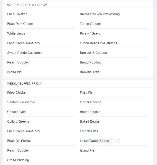 Heritage House - Moss Point, MS menu_pic