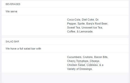 Heritage House - Moss Point, MS menu_pic