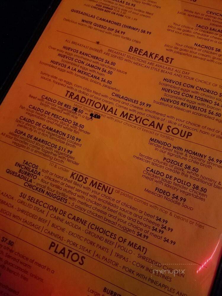 El Pueblito - Kansas City, MO menu_pic