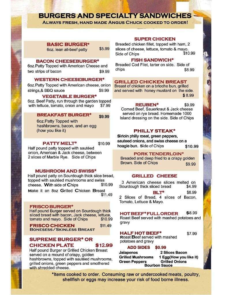 Danny's Sports Spot - Cherokee, IA menu_pic