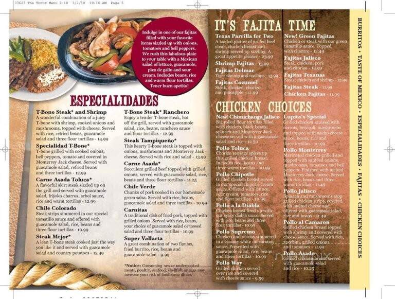 Los Toros - Brownsburg, IN menu_pic