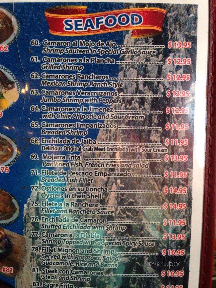Casa Jimenez - Barstow, CA menu_pic