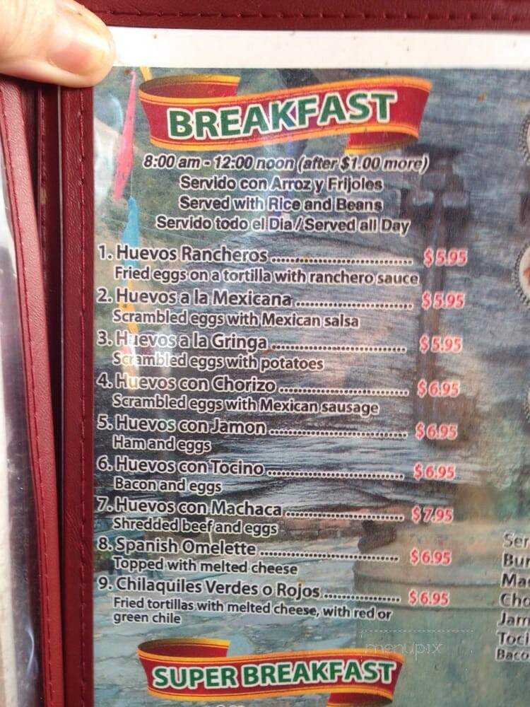 Casa Jimenez - Barstow, CA menu_pic