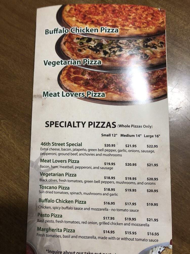 46th St. New York Style Pizzaria - Bulverde, TX menu_pic